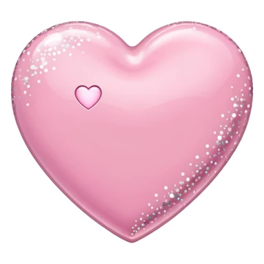 Baby pink heart with sparkles that are chrome  sticker
