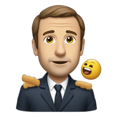 Macron qui mange un chien sticker