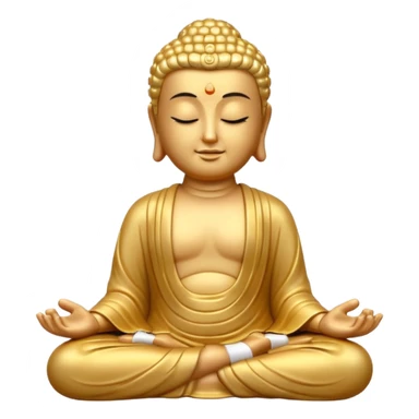 Buddha emoji in meditation sticker