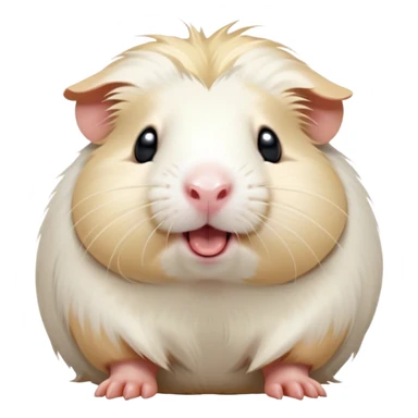 Cinematic Cute Yawning White Guinea Pig Portrait Emoji, Head tilted slightly with a dramatic, wide-open yawn, revealing a soft, downy white coat with tiny drooping ears, round dark eyes barely open in drowsy contentment, Simplified yet irresistibly adorable features, highly detailed, glowing with a soft, cozy glow, high shine, relaxed yet expressive, stylized with a touch of whimsy, bright and endearing, soft glowing outline, capturing the essence of a sleepy yet affectionate guinea pig, so drowsy it feels like it could stretch right out of the screen and curl up for a nap! sticker