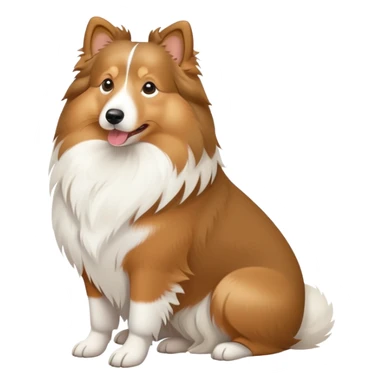 Fat shetland sheepdog sticker
