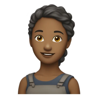 Fille avec un seul oiel sticker