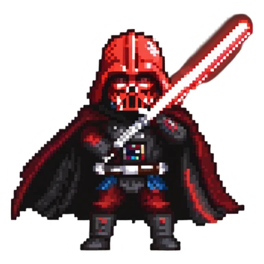 Oreo cookie as a Sith lord with red lightsaber and dark side force powers sticker