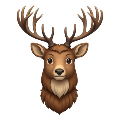 broad antlered deer sticker