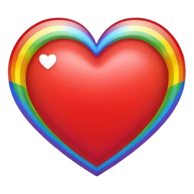 heart with rainbow halo sticker