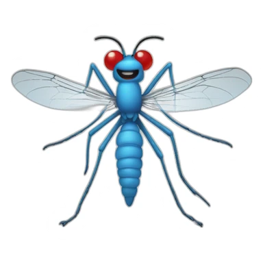 Smurf mosquito sticker