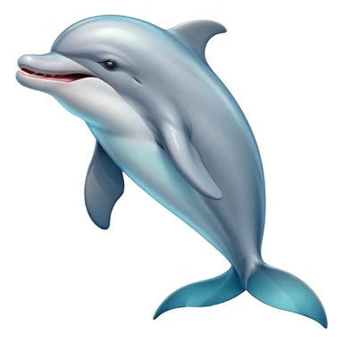Cinematic Cute Yawning Bottlenose Dolphin Portrait Emoji, Head tilted slightly with a dramatic, wide-open yawn, showcasing a sleek, shiny glossy body with softly curved fins and drowsy, half-closed eyes, Simplified yet irresistibly adorable features, highly detailed, glowing with a soft, cozy aquatic glow, high shine, relaxed yet expressive, stylized with a hint of whimsical marine ease, soft glowing outline, capturing the essence of a drowsy yet affectionate dolphin that appears ready to stretch out and yawn its way out of the screen! sticker