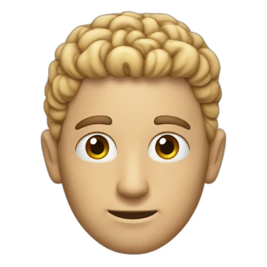 Hombre con cabeza de cerebro sticker