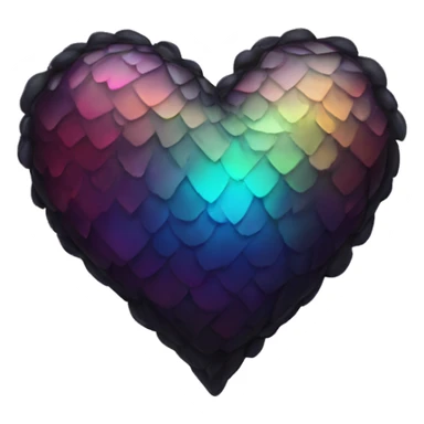 dark warm iridescent SCALE heart sticker