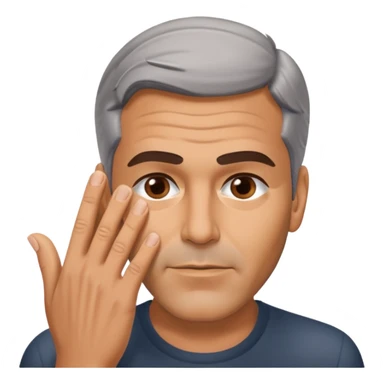 George clooney hand over his face sticker