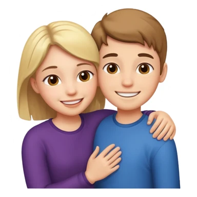 Boy and girl love sticker