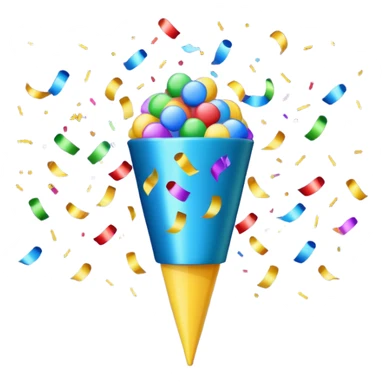 party popper with confetti burst sticker
