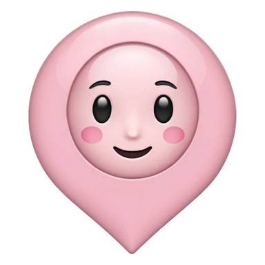 pale pink location pin sticker