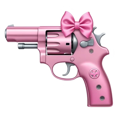 pink pistol with  pink bow sticker