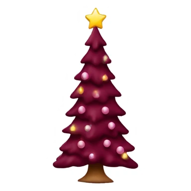 Burgundy Christmas Tree sticker
