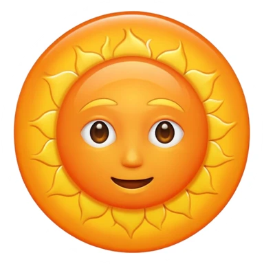 sun in 2d  a glowing circle sticker