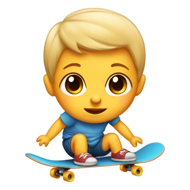 Baby on a skateboard sticker