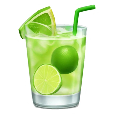 a caipirinha drink in a glass cup sticker