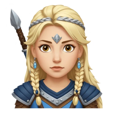 ESO female nordic warrior with lashes and earrings sticker