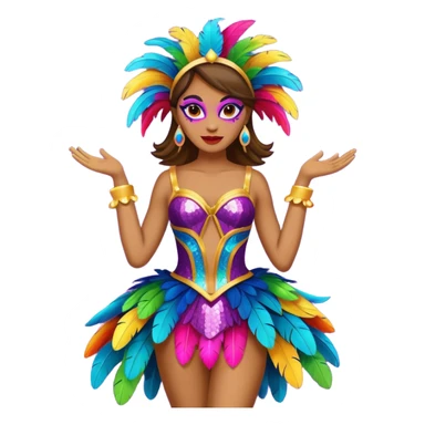 carnival-mas-costume,colorfull dress sticker