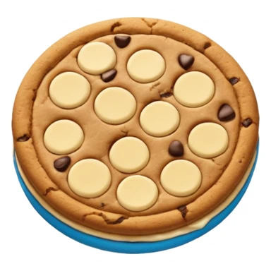 White chocolate chip chips ahoy cookie no face sticker