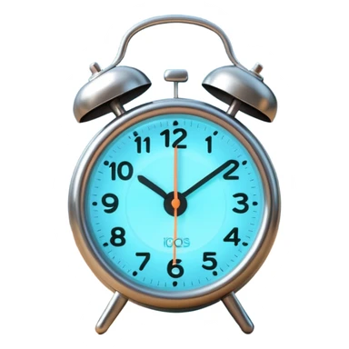 ringing alarm clock on a nightstand sticker