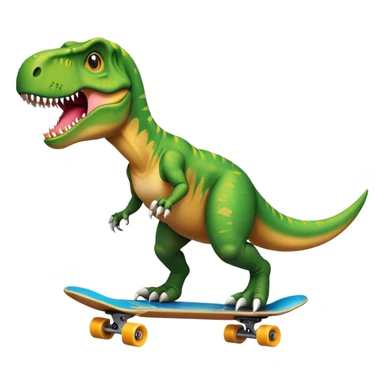 T-Rex riding skateboard  sticker