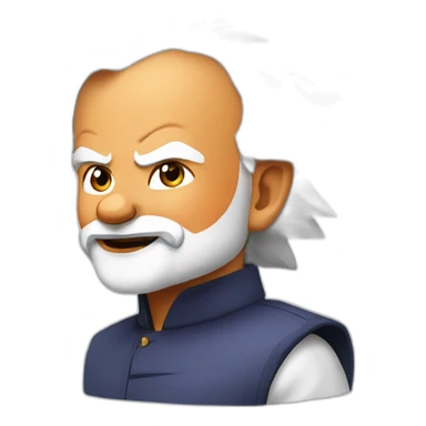 Narendra modi as a super saiyan sticker