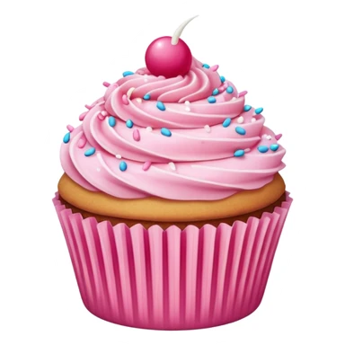 Cupcake with pink icing sticker