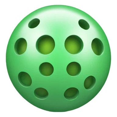 A green ball with round, evenly spaced holes sticker