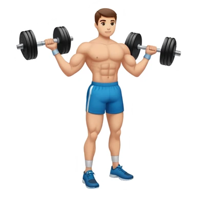 exercise workout with dumbbells sticker