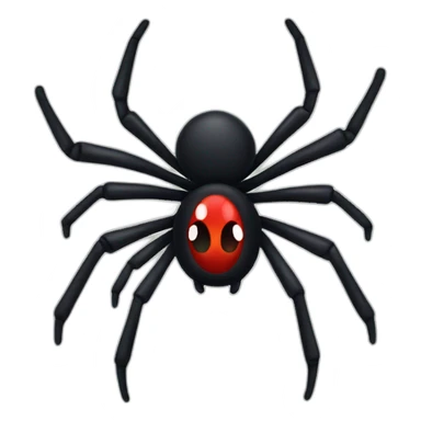 black spider with red eyes sticker