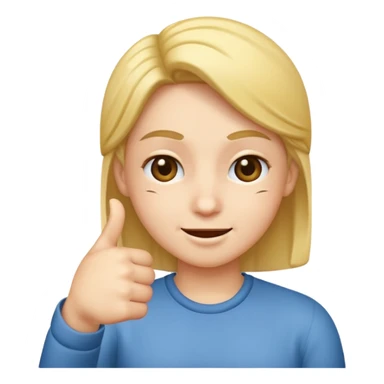 Winky face point finger  sticker