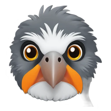 dark grey cockatiel with grey beak and orange cheek sticker