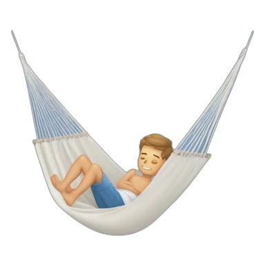 a white kid laying in hammock sticker
