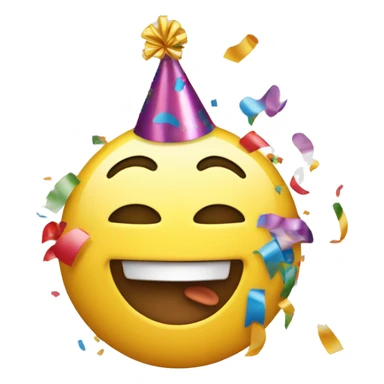 A cheerful, celebratory emoji to represent success and achievements within the community.
Features: A smiling face with confetti or party hat, possibly with raised hands or a thumbs-up gesture.
Emotion: Happiness, excitement, celebration. sticker