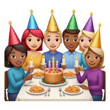 dia de jantar com amigos de infancia sticker