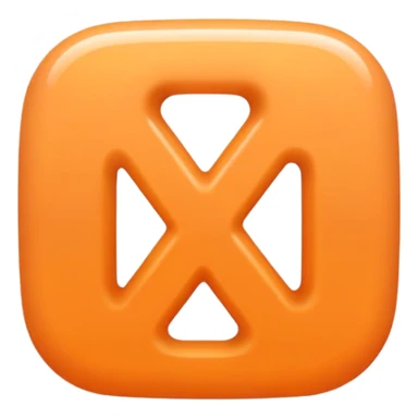 pastel orange letter sticker