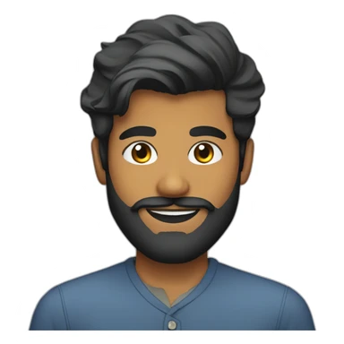 stylish sri lankan 25 year old with a beard sticker