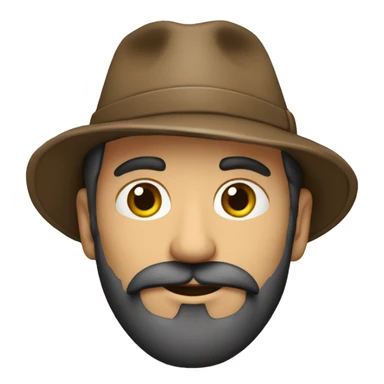 Hombre calvo con barba y gorra sticker