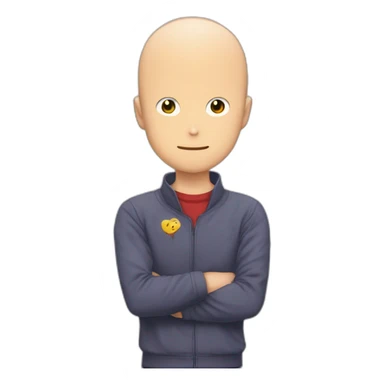 Saitama qui fait un coeur sticker