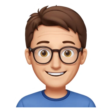 The actor of spongebob tom Kenny a guy with brown hair and glasses sticker