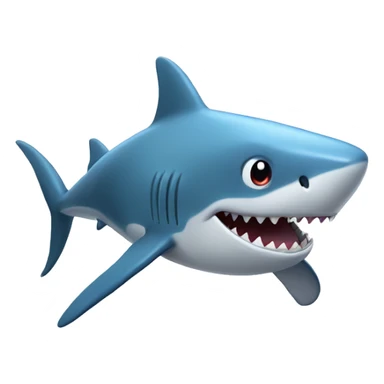 Shark whale waving sticker