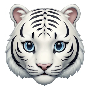 White tiger blue eyes sticker