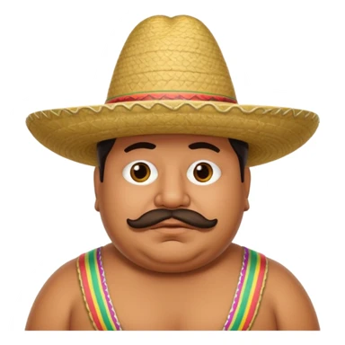 Fat Mexican man  sticker