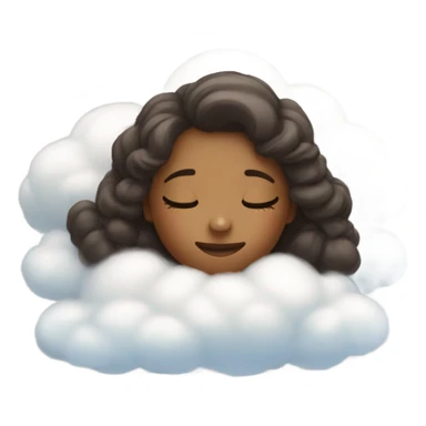 Girl dreaming on a cloud sticker