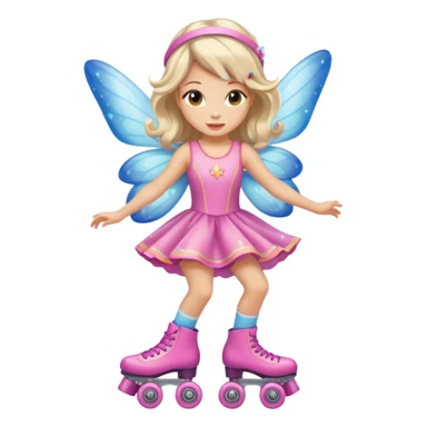 fairy on roller skates sticker
