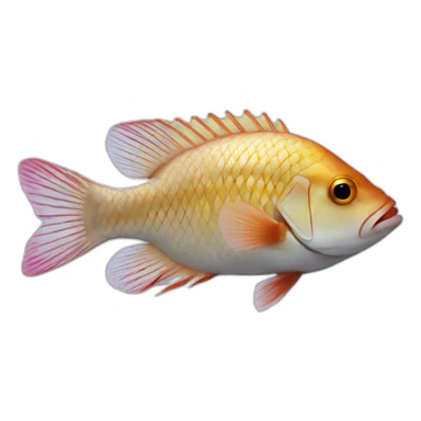 Tilapia fish with no red color  sticker