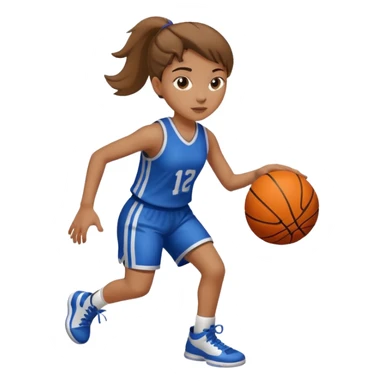 Girl playing basketball  sticker