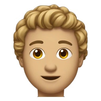 Journaliste sportif brun avec un micro sticker